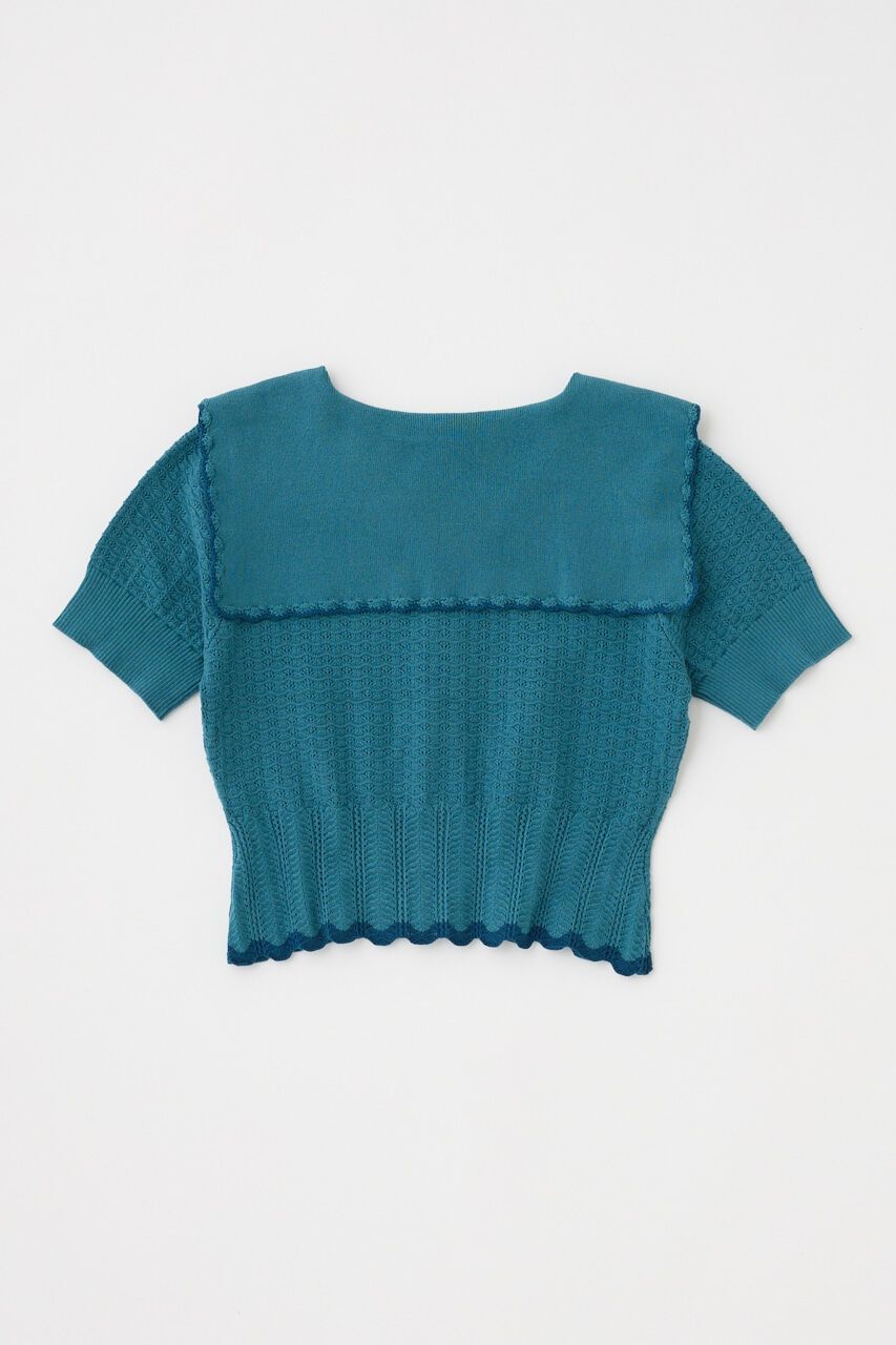 MOUSSY「KNIT LACEWORK COLLAR カーディガン」|ニット・セーター|