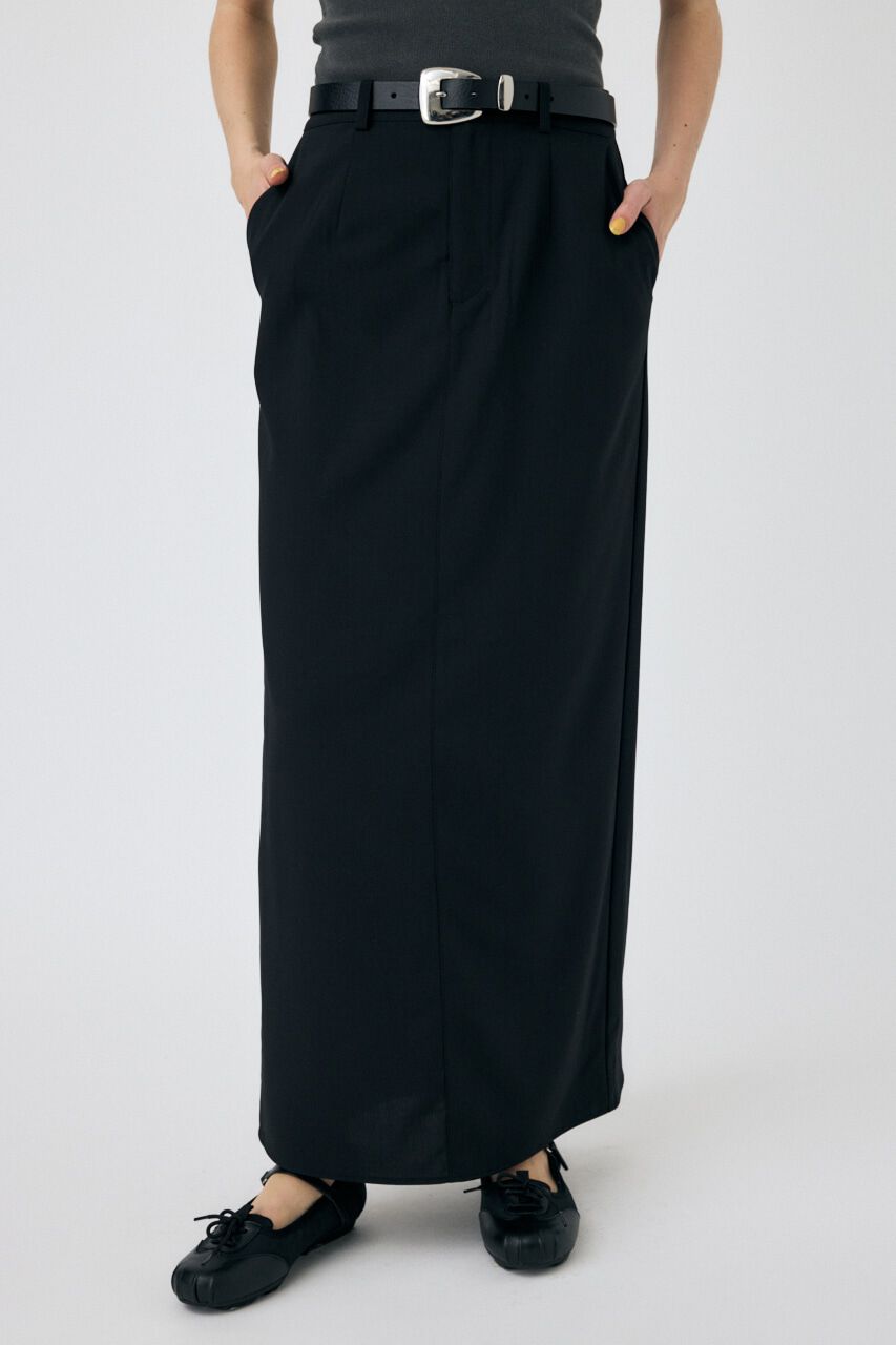 MOUSSY「FLARE BACK マキシスカート」|スカート|BLK