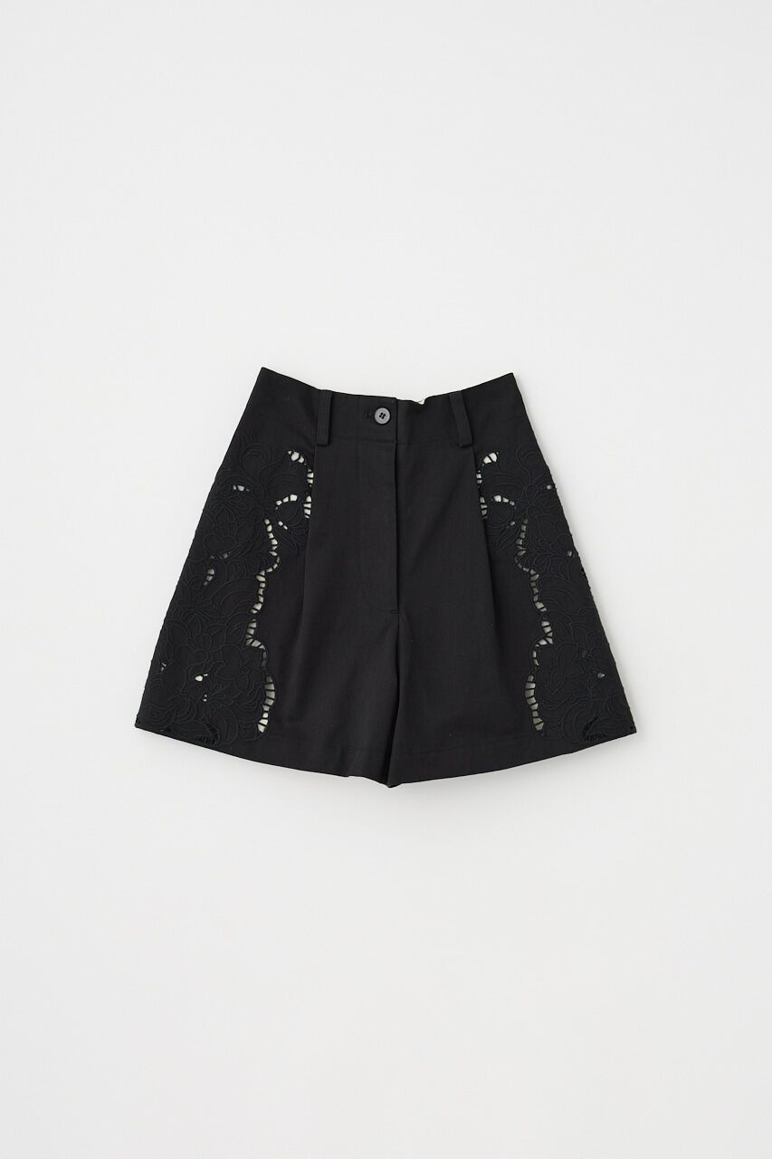 MOUSSY「カットワーク刺繍ショートパンツ　オーガニックコットン使用」|その他|BLK