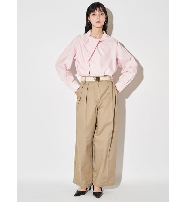 ELENDEEK「TWIST GATHER BL」|シャツ・ブラウス|