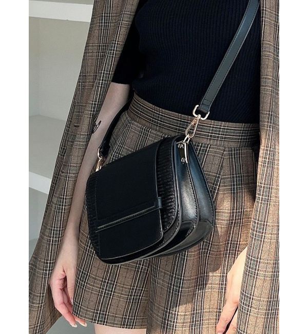 RESEXXY「リザードライクコンビコンパクトバッグ」|ショルダー・メッセンジャー|ブラック