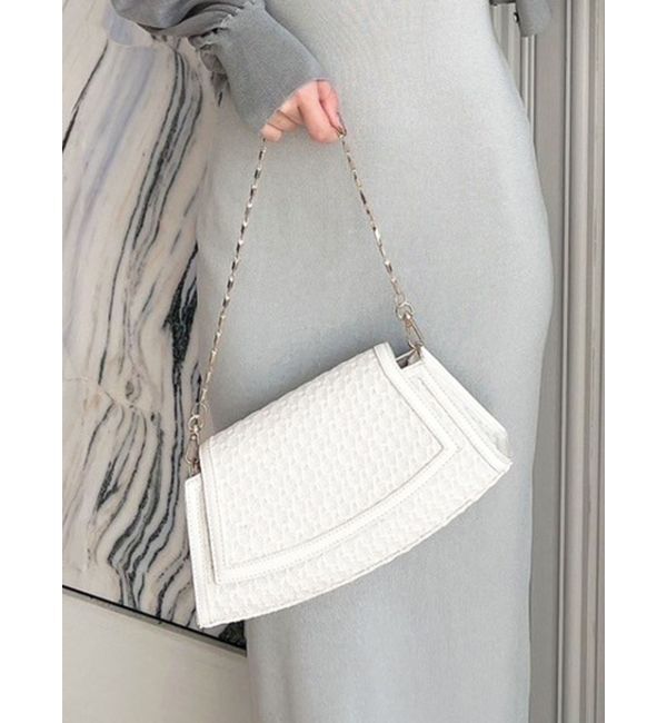 RESEXXY「ツイードコンパクトバッグ」|ハンドバッグ|アイボリー