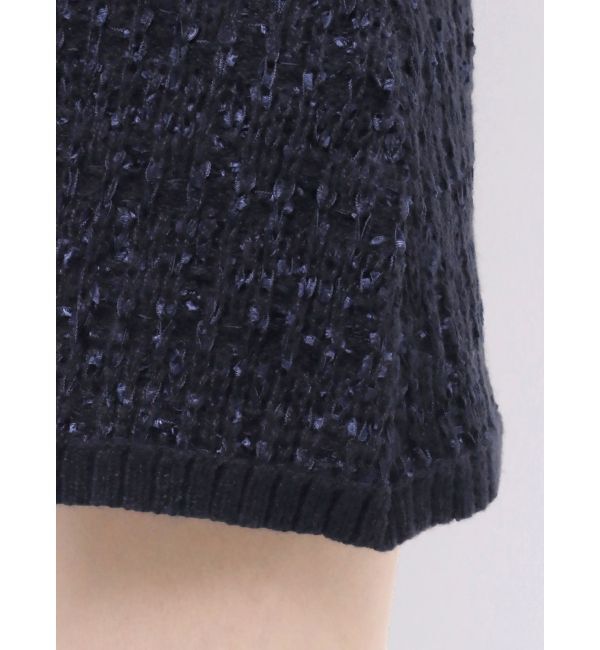 RESEXXY「バイカラーツイードニットミニスカート【セットアップ着用可能】」|スカート|