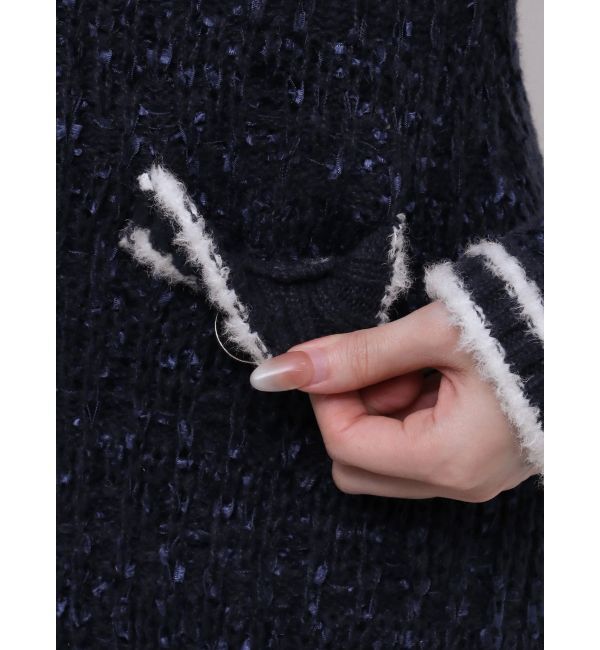 RESEXXY「バイカラーツイードニットミニスカート【セットアップ着用可能】」|スカート|