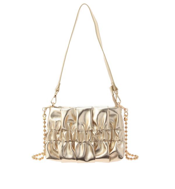 RESEXXY「メタリックギャザーバッグ」|ハンドバッグ|
