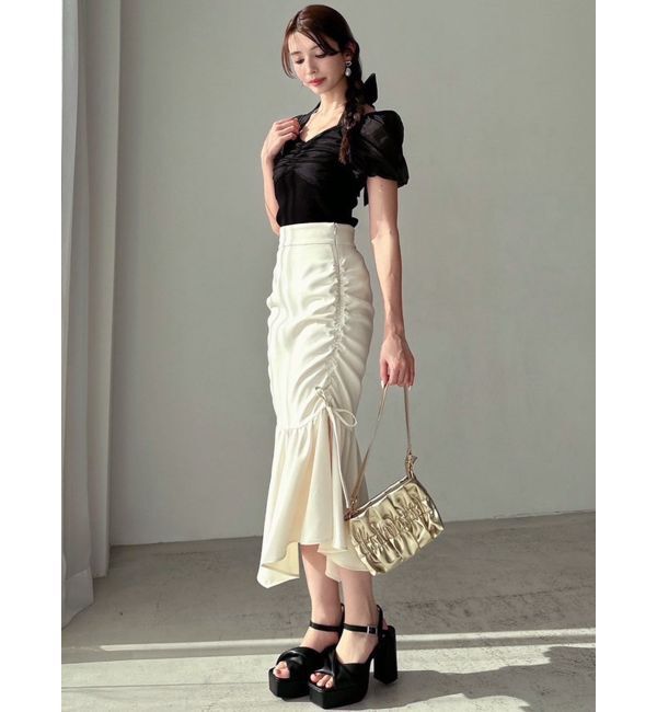 RESEXXY「メタリックギャザーバッグ」|ハンドバッグ|