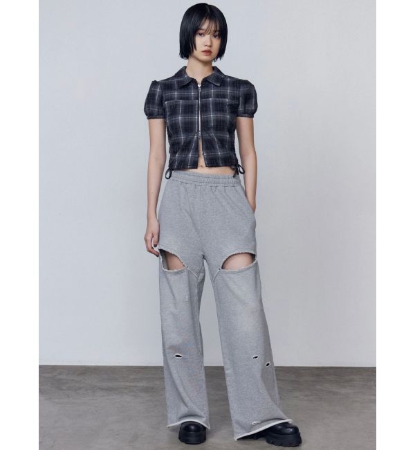 EMODA「ストリングリボンジップシャツトップ」|Tシャツ・カットソー|