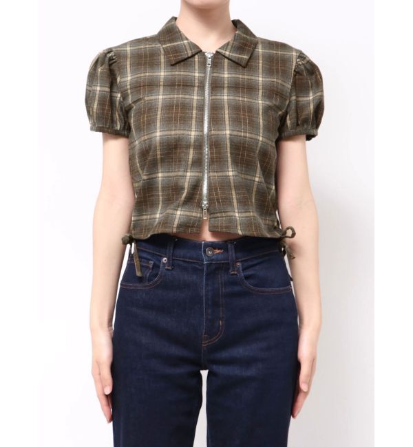 EMODA「ストリングリボンジップシャツトップ」|Tシャツ・カットソー|