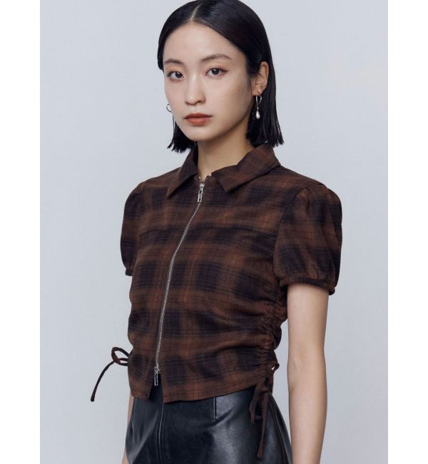 EMODA「ストリングリボンジップシャツトップ」|Tシャツ・カットソー|