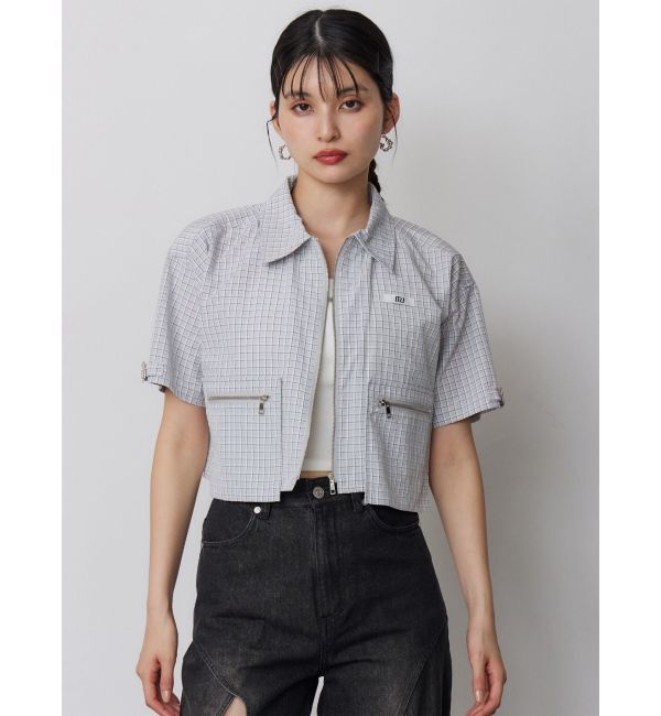 MURUA「【セットアップ対応】ZIPハーフスリーブシャツ」|シャツ・ブラウス|