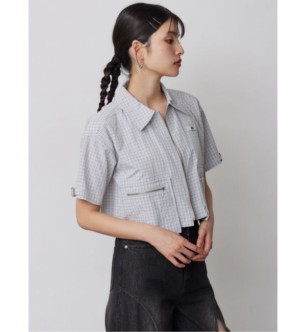 MURUA「【セットアップ対応】ZIPハーフスリーブシャツ」|シャツ・ブラウス|