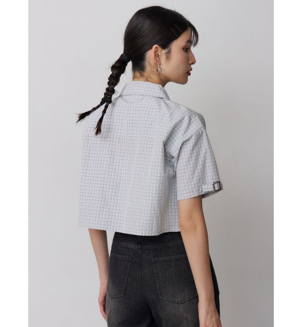 MURUA「【セットアップ対応】ZIPハーフスリーブシャツ」|シャツ・ブラウス|