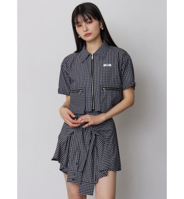 MURUA「【セットアップ対応】ZIPハーフスリーブシャツ」|シャツ・ブラウス|