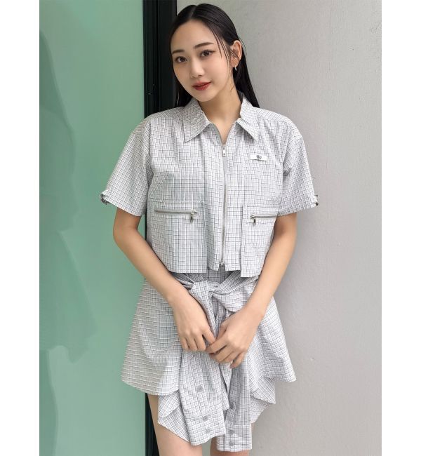 MURUA「【セットアップ対応】ZIPハーフスリーブシャツ」|シャツ・ブラウス|