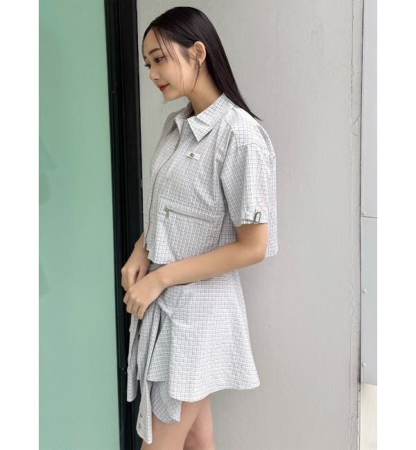 MURUA「【セットアップ対応】ZIPハーフスリーブシャツ」|シャツ・ブラウス|