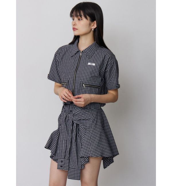 MURUA「【セットアップ対応】ZIPハーフスリーブシャツ」|シャツ・ブラウス|