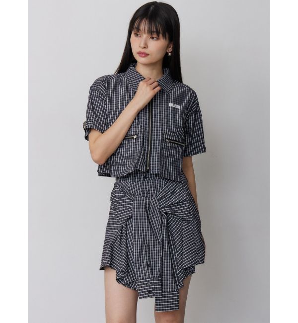 MURUA「【セットアップ対応】ZIPハーフスリーブシャツ」|シャツ・ブラウス|