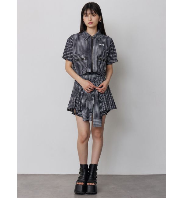 MURUA「【セットアップ対応】ZIPハーフスリーブシャツ」|シャツ・ブラウス|