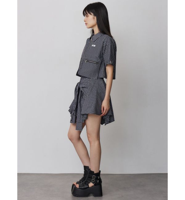 MURUA「【セットアップ対応】ZIPハーフスリーブシャツ」|シャツ・ブラウス|