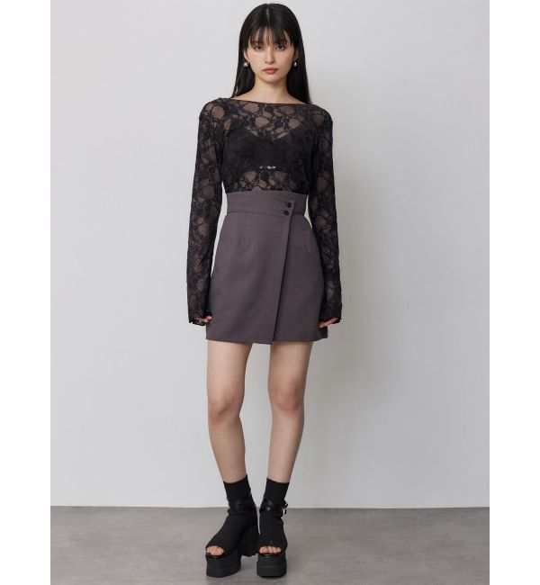 MURUA「【セットアップ対応】ラップライクミニスカート」|スカート|