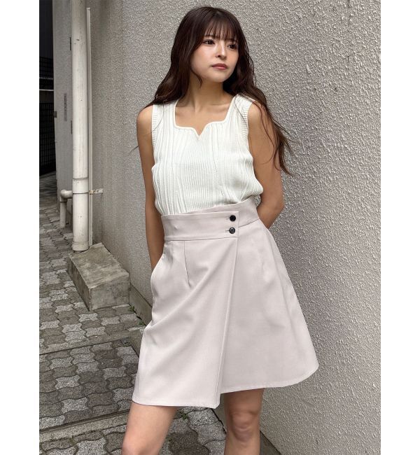 MURUA「【セットアップ対応】ラップライクミニスカート」|スカート|