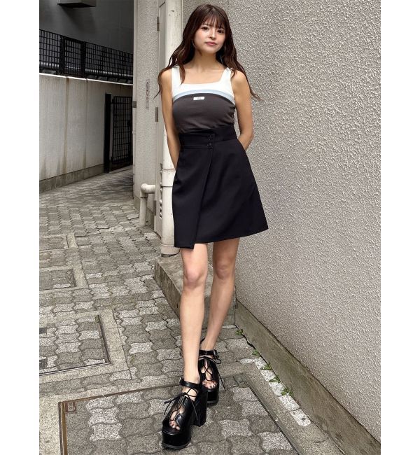 MURUA「【セットアップ対応】ラップライクミニスカート」|スカート|