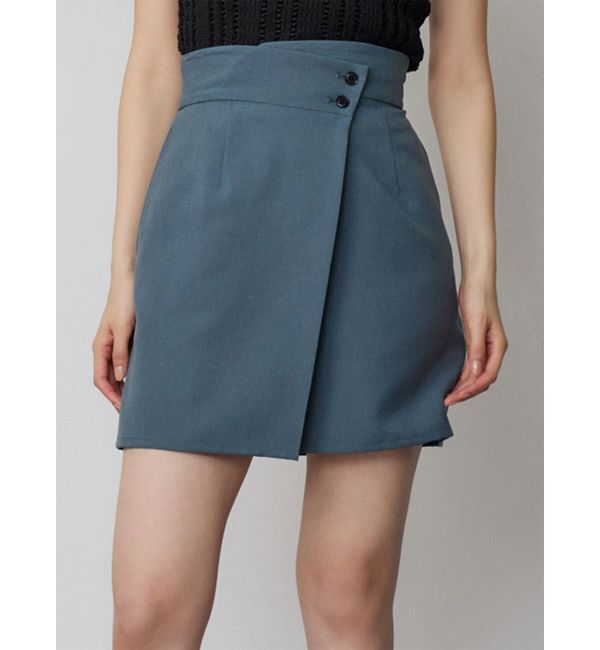 MURUA「【セットアップ対応】ラップライクミニスカート」|スカート|ブルー