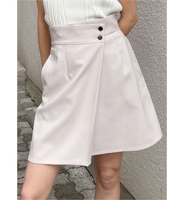 MURUA「【セットアップ対応】ラップライクミニスカート」|スカート|ベージュ