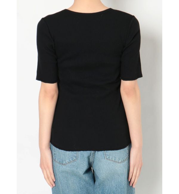 Ungrid「オーガニックコットンテレコハーフスリーブカーデ」|カーディガン|