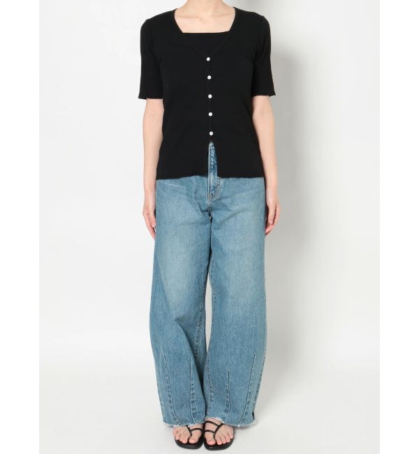 Ungrid「オーガニックコットンテレコハーフスリーブカーデ」|カーディガン|