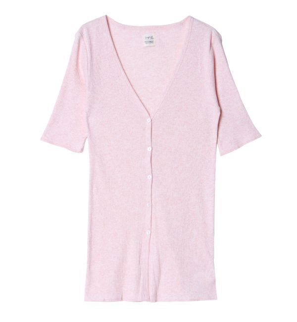 Ungrid「オーガニックコットンテレコハーフスリーブカーデ」|カーディガン|