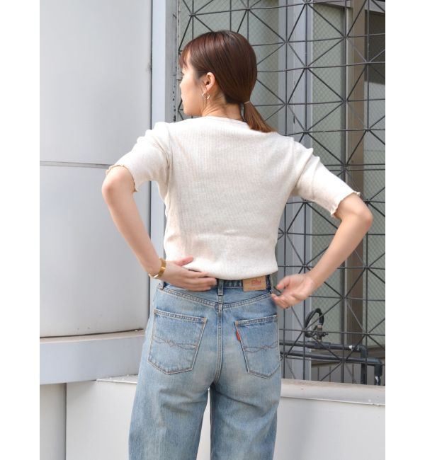 Ungrid「オーガニックコットンテレコハーフスリーブカーデ」|カーディガン|