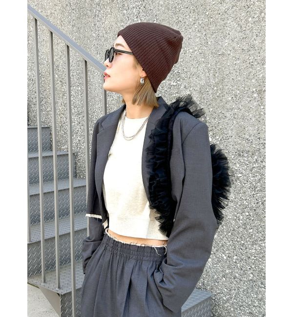 Ungrid「チュールコンビベロアショルダーバッグ」|ショルダー・メッセンジャー|