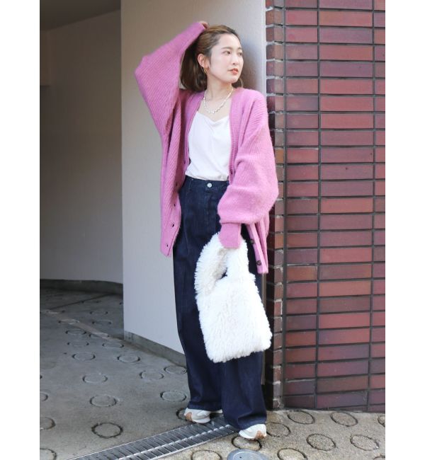 Ungrid「ミドル丈ニットカーデ」|カーディガン|