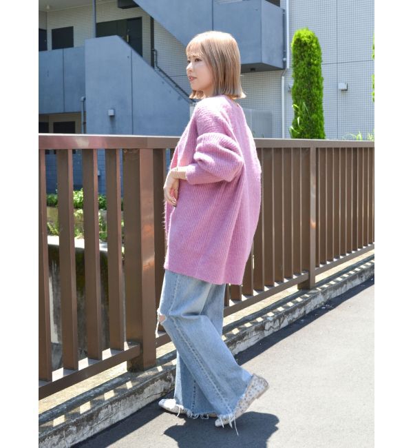 Ungrid「ミドル丈ニットカーデ」|カーディガン|