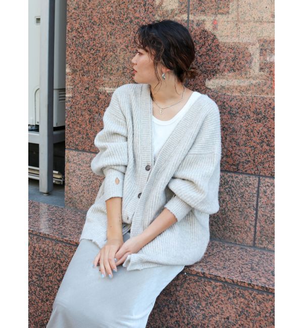 Ungrid「ミドル丈ニットカーデ」|カーディガン|