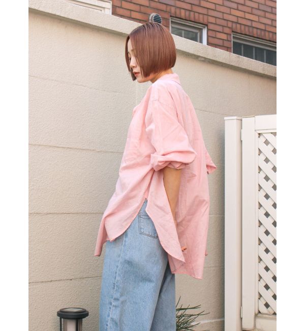 Ungrid「シアールーズシャツ」|スカート|ピンク