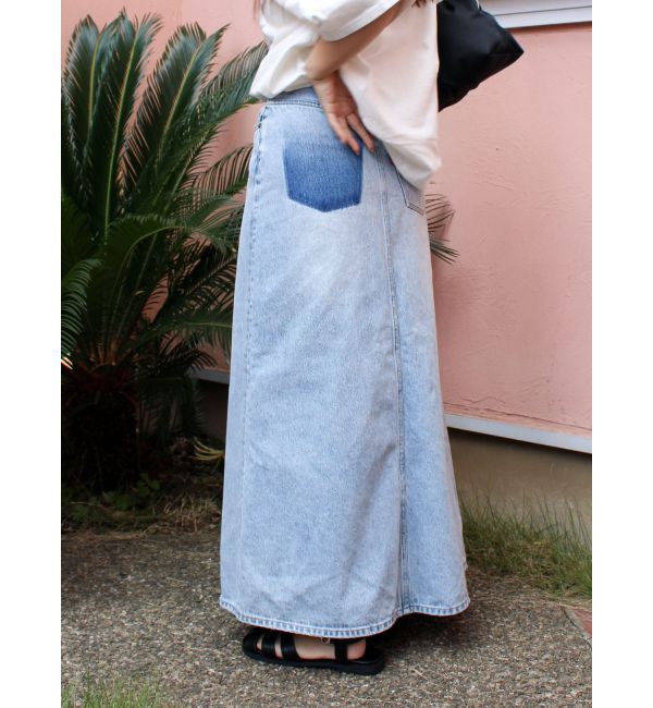 Ungrid「ポケットリメイクデニムロングスカート」|スカート|