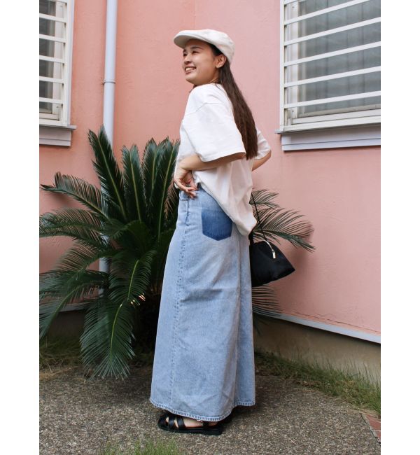 Ungrid「ポケットリメイクデニムロングスカート」|スカート|