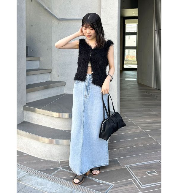 Ungrid「ポケットリメイクデニムロングスカート」|スカート|