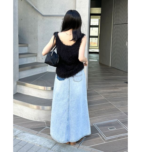 Ungrid「ポケットリメイクデニムロングスカート」|スカート|
