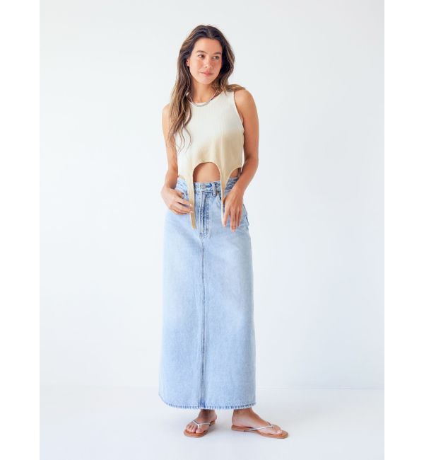 Ungrid「ポケットリメイクデニムロングスカート」|スカート|