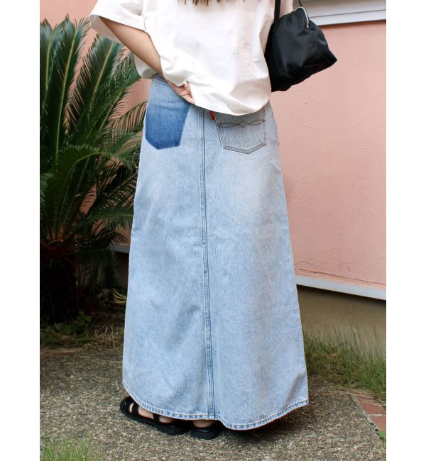 Ungrid「ポケットリメイクデニムロングスカート」|スカート|
