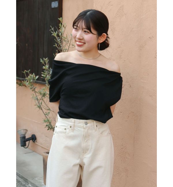 Ungrid「タックデザインオフショルTee」|Tシャツ・カットソー|