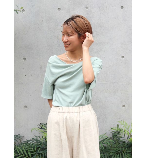 Ungrid「タックデザインオフショルTee」|Tシャツ・カットソー|