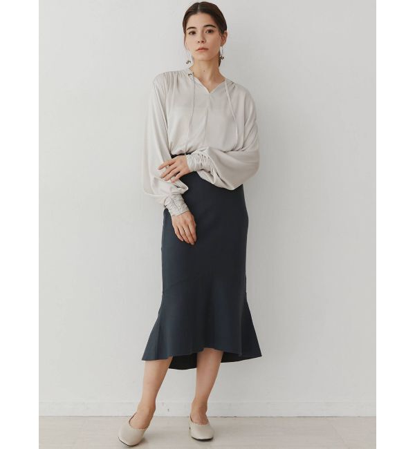 LAGUNAMOON「アシンメトリーヘムニットスカート」|スカート|