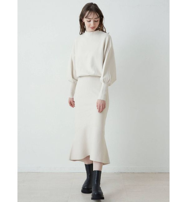 LAGUNAMOON「アシンメトリーヘムニットスカート」|スカート|