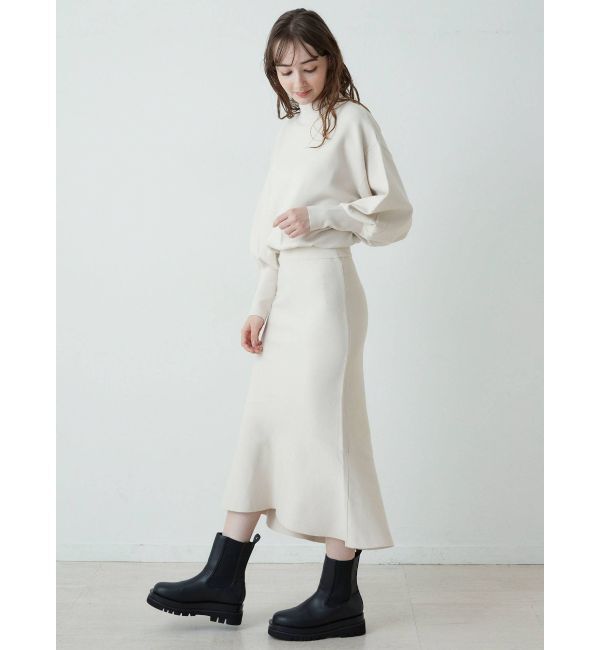 LAGUNAMOON「アシンメトリーヘムニットスカート」|スカート|