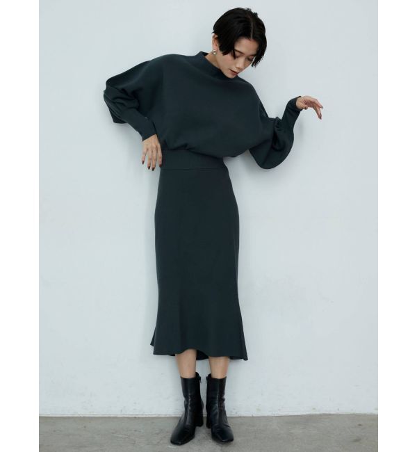 LAGUNAMOON「アシンメトリーヘムニットスカート」|スカート|