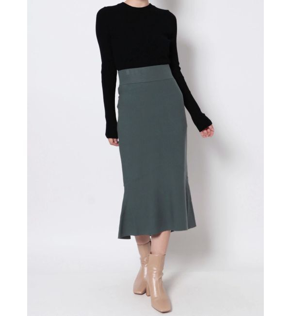 LAGUNAMOON「アシンメトリーヘムニットスカート」|スカート|